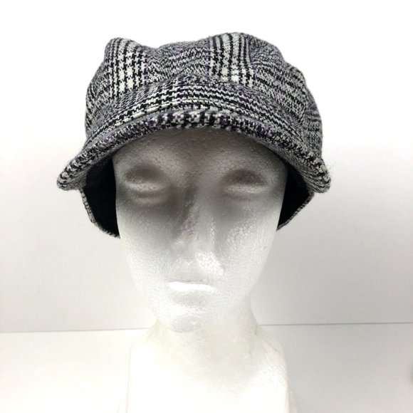Women Plaid Newsboy Cap Poly And Wool Blend Fashion Hat for Ladies - Picture 2 of 7